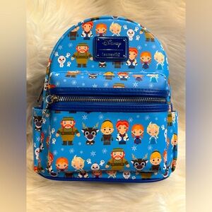 Loungefly Disney Frozen Blue Chibi Mini Backpack NWT